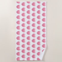 Rosa Heart Beach Towel