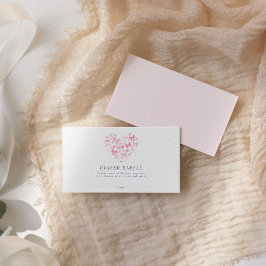 Rosa Heart Bow Anpassningsbar Baby Shower Raffle Tilläggskort