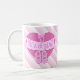 Rosa Heart Bow Shoes Flicka Shower Kaffemugg