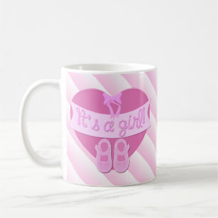 Rosa Heart Bow Shoes Flicka Shower Kaffemugg