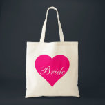 Rosa Heart Bride Tygkasse<br><div class="desc">Den här personlig namn monogram söt vintage till väskan är den bästa presentidén för brud och brudgumm i bröllop.</div>