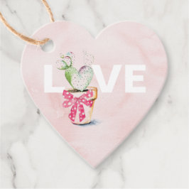  Rosa Heart Cactus Kärlek Kids Classroom Märkre Gåvor Etiketter