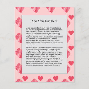 Rosa Heart Candy Valentines day Flygblad