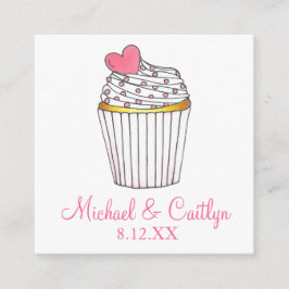 Rosa Heart Cupaka Möhippa Baby Shower Bröllop Tilläggskort