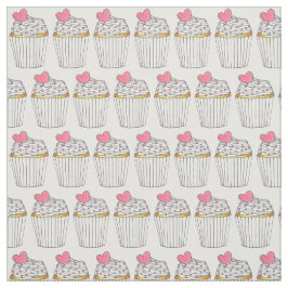 Rosa Heart Cuptårta Sprinkles Cake Bake Sale Kärle Tyg