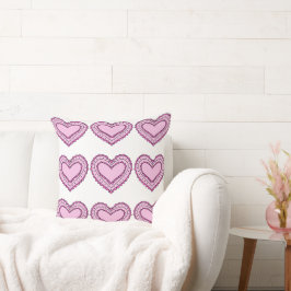 Rosa Heart Cushion, Ordförande Cushion, Soffa Kudde