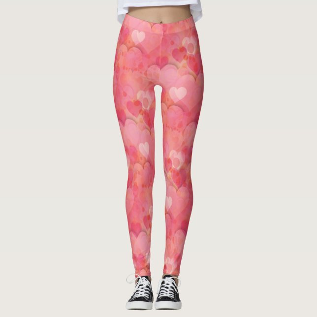 Rosa Heart Dreams Leggings (Framsida)