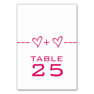 Rosa Heart Equation Bord Card Bordsnummer