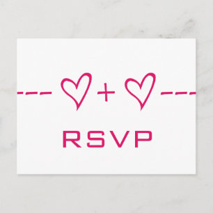 Rosa Heart Equation OSA Postcard Inbjudan Vykort