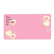 Rosa Heart Eyelet Background Shipping Label