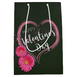 Rosa Heart Flowers Alla hjärtans dag Medium Gift B