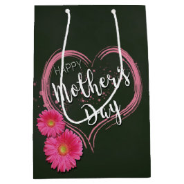 Rosa Heart Flowers Mors dag - Medel Gift Bag