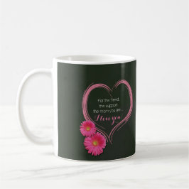 Rosa Heart Flowers Mors dag-Mugg Kaffemugg