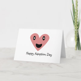 Rosa Heart för adoptionsdagen i lycklig Kort