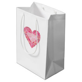 Rosa Heart Gem Art Glam Chic Kärlek Diamond
