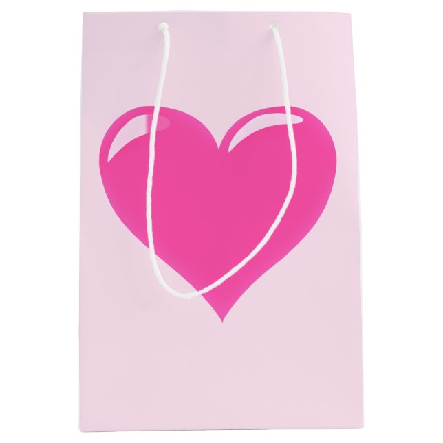 Rosa Heart Gift Bag - Anpassade (Framsidan)