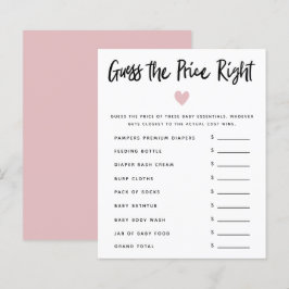 Rosa Heart Girl Baby Shower antar den Prisa Högern