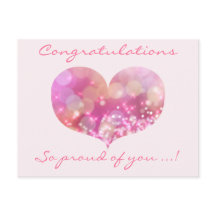 Rosa Heart | Grattis Studenten vykort