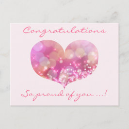 Rosa Heart | Grattis Studenten vykort