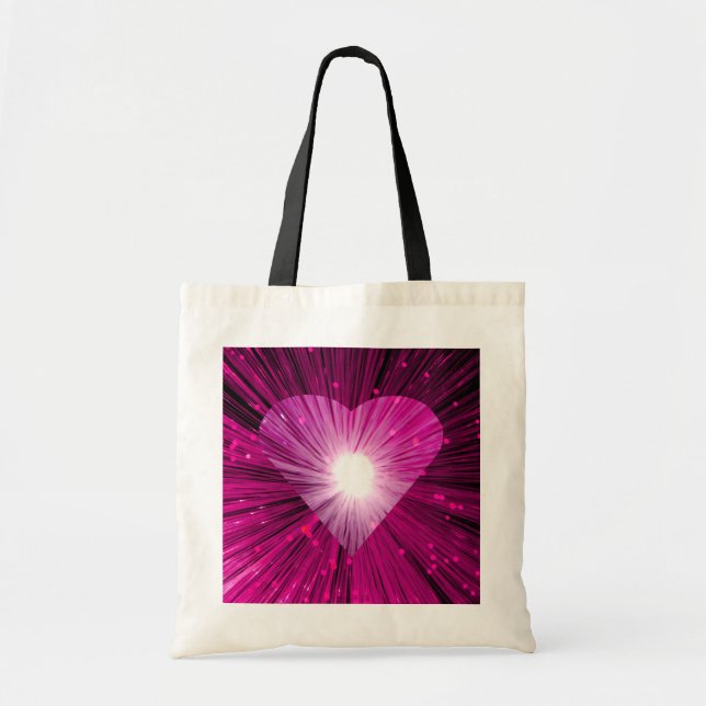 Rosa Heart - hjärtsäck Tygkasse (Framsidan)