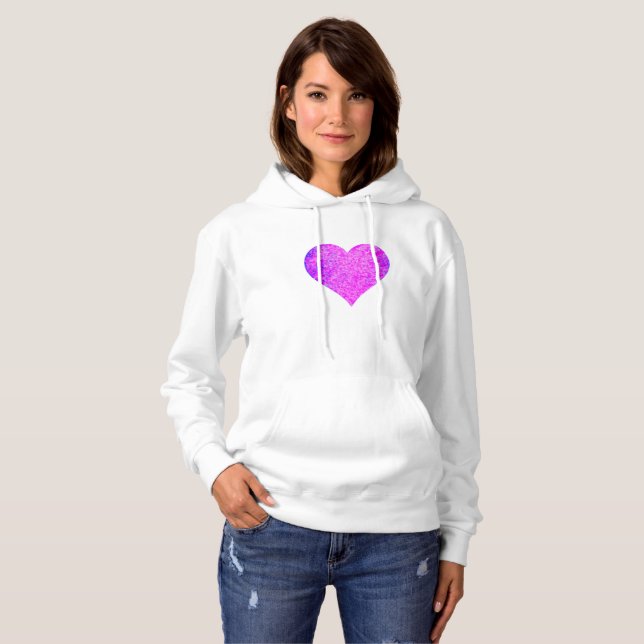 ROSA HEART HOODIE T SHIRT (Hel framsida)