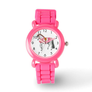 Rosa Heart Horse Anpassade Girls Watch Armbandsur