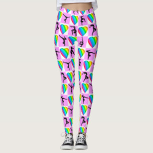 ROSA HEART I KÄRLEK GYMNASTICS LEGGINGS