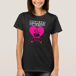 Rosa Heart Idol Singing KPop Music Kärlek Design T Shirt