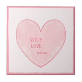 Rosa Heart Kakelplatta