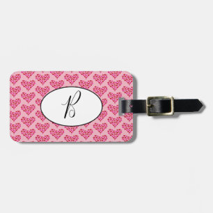 Rosa Heart Kärlek Luggage Tag Bagagebricka