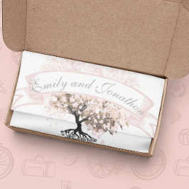 Rosa Heart Löv Träd Bröllop