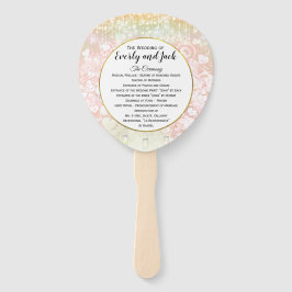  Rosa Heart Löv Träd-Bröllopsprogrammet