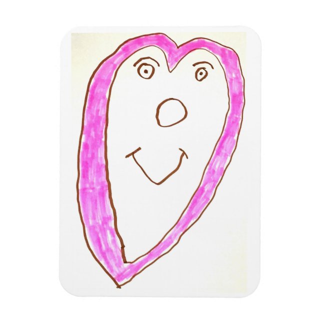 Rosa Heart magnet (Vertikal)