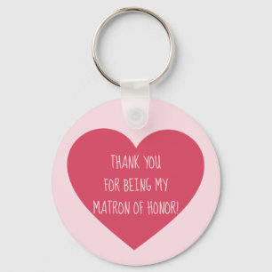 Rosa Heart Matron tack Nyckelring