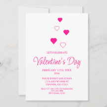 Rosa Heart Minimalist Valentine Day Party