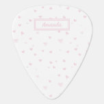 Rosa Heart Mönster Girly Romantic Watercolor Plektrum<br><div class="desc">En serie söta små rosor för det här enkla och romantiska mönster.</div>