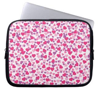 Rosa Heart Mönster Laptop Fodral
