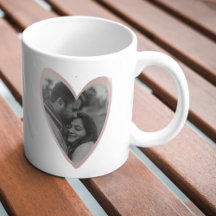 Rosa Heart Mugg Gift - Anpassningsbar Photo and Me