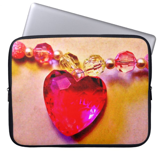 Rosa Heart Necklace Laptop Fodral (Framsidan)