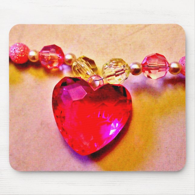 Rosa Heart Necklace Musmatta (Framsidan)