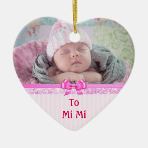 Rosa Heart Ornamental Keepsakes for MiMi Julgransprydnad Keramik