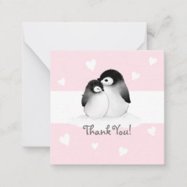 Rosa Heart Penguin Tack Notecards Anteckningskort
