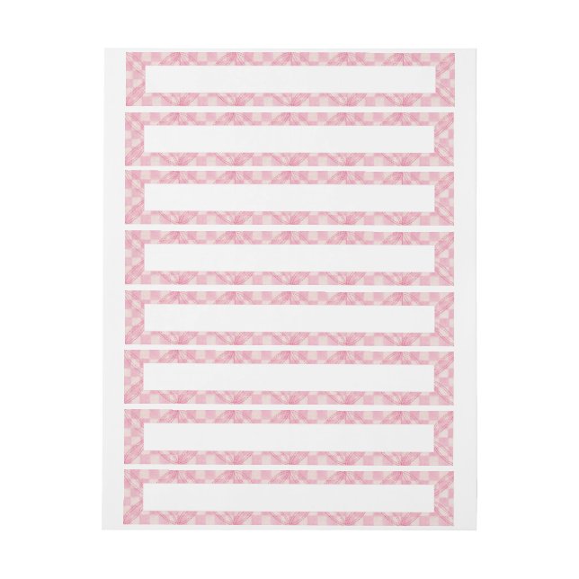 ROSA HEART QUILT 1"x7.25"-Verkligen, bred etikett (Ark)