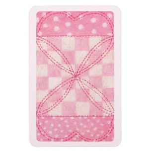 ROSA HEART QUILT 4 x 6 Flexibel magnet/Rosa Magnet