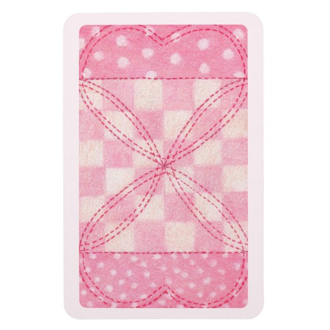 ROSA HEART QUILT 4 x 6 Flexibel magnet/Rosa Magnet (Vertikal)
