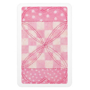 ROSA HEART QUILT 4x6 Flexibel magnet