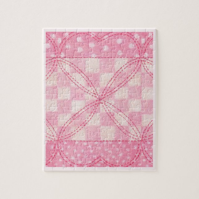 ROSA HEART QUILT 8x10 Puzzle/Rosa Pussel (Vertikal)