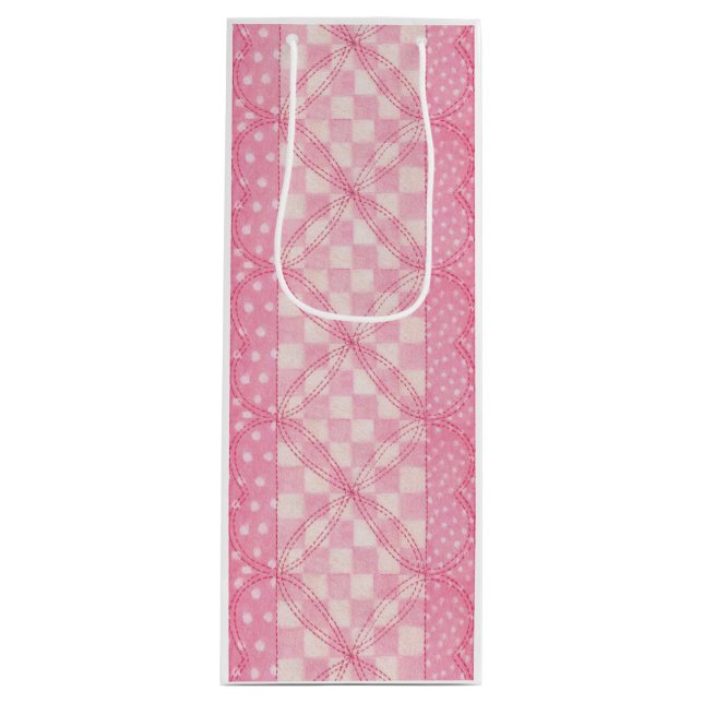 ROSA HEART QUILT Vin Gift Bag (Framsidan)