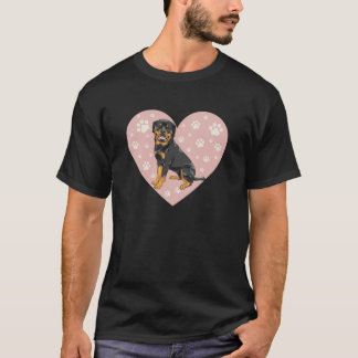 Rosa Heart Rottweiler Sticker Premium Scoop T Shirt