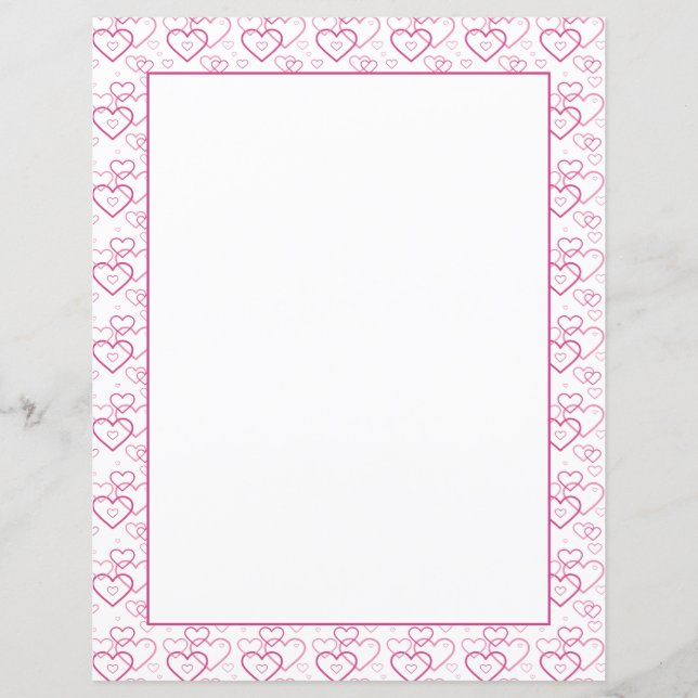 Rosa Heart Shapes Mönster (Framsida)